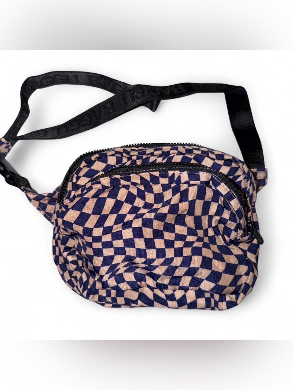 BAGGU Trippy Checker Fanny Pack/Crossbody RARE